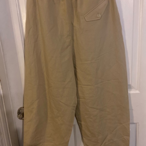 Darling, journey easy pant tan Linen Beige Cream barrel wide leg pull on S NWT - Picture 16 of 16